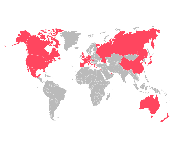Producers World map
